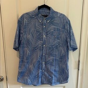 Vineyard Vines Blue Leaf Print Men's Shirt